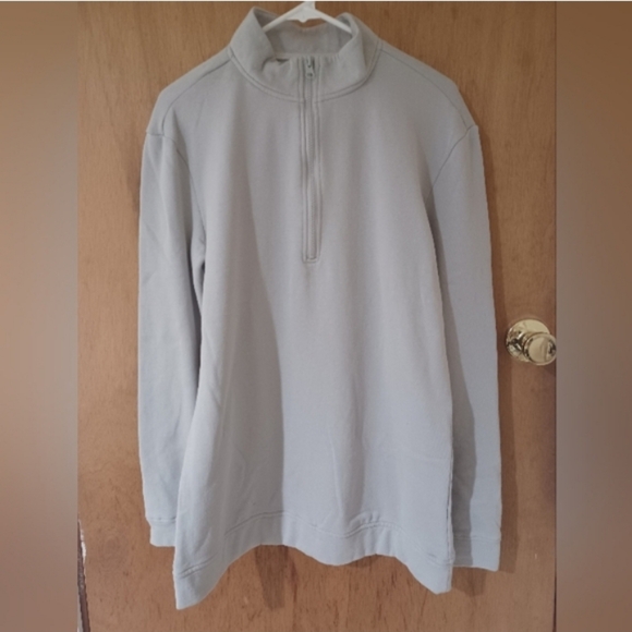 Men's Light Gray Zip-Up Sweater - Picture 5 of 5